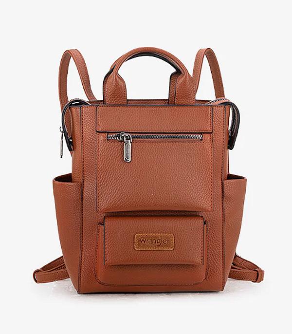 3546- Brown Wrangler Convertible Backpack