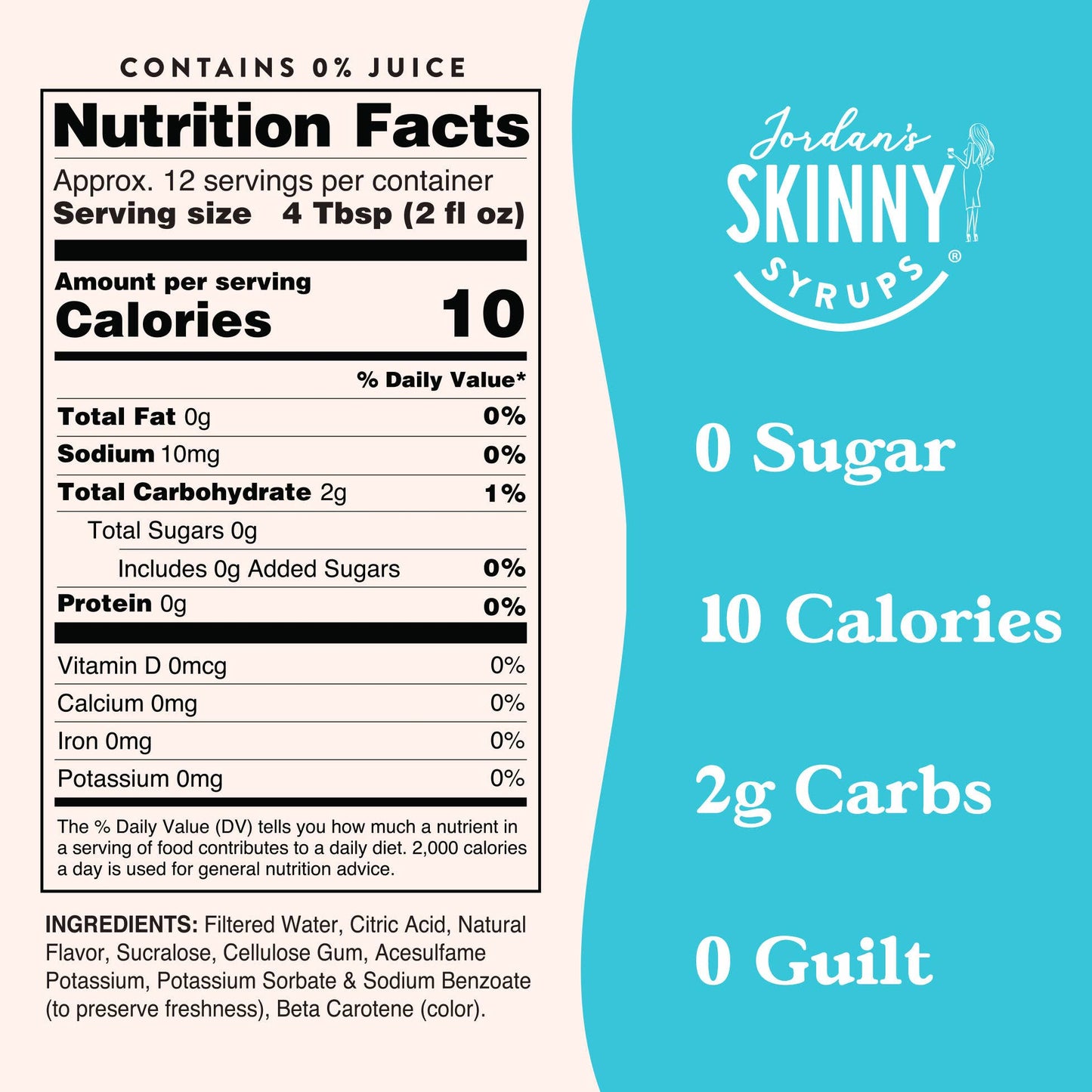 Sugar Free Lemonade 750ml - Skinny Syrup
