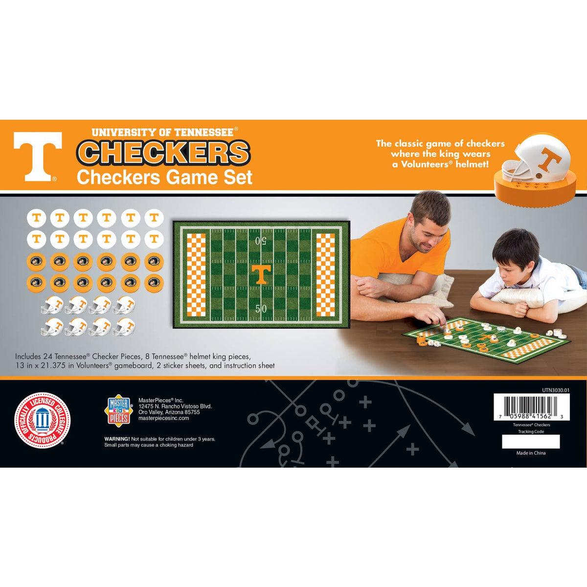 8357- Tennessee Volunteers Checkers Board Game *TN COLLECTION*