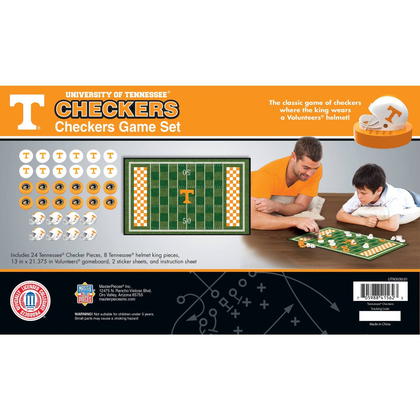 8357- Tennessee Volunteers Checkers Board Game *TN COLLECTION*