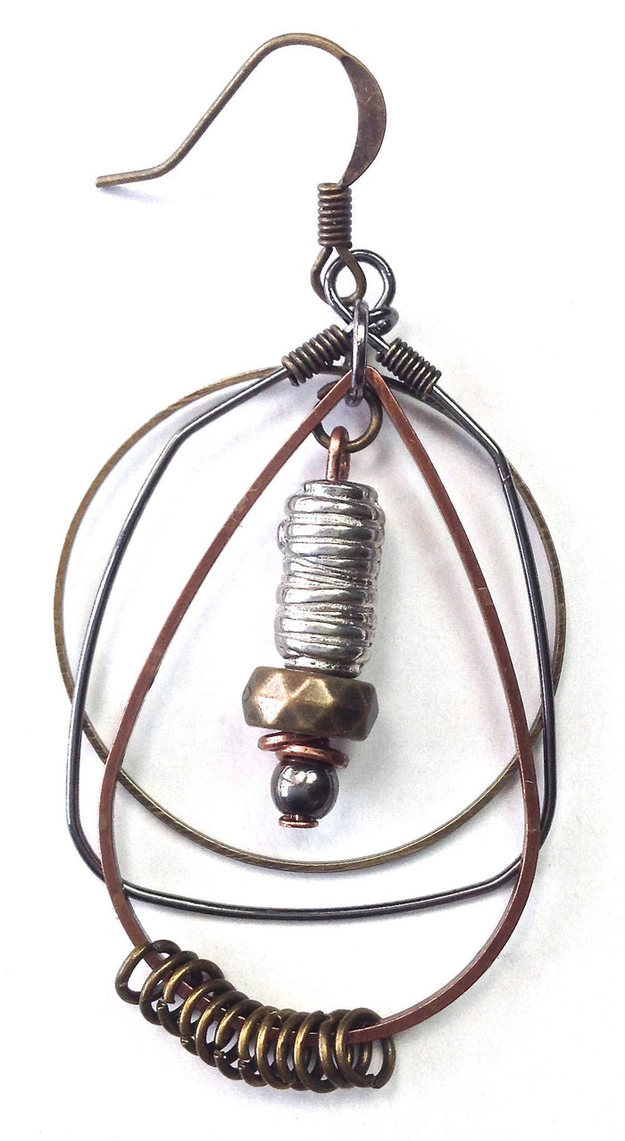 Multiple Rings w/Dangle Earrings