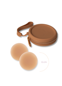 Silicone Travel Case + x1 Pair of "Headlight Hiders": Dusty Pink / 8cm / Light Tint
