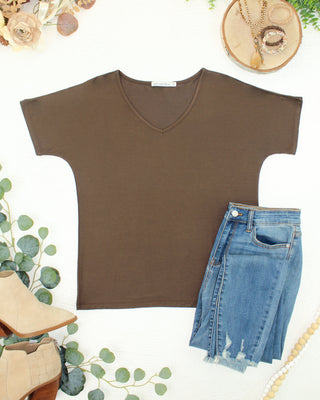 IN STOCK Chloe Cozy Top - Brown