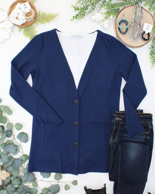 08.21 EN ROUTE Cori Cardigan - Navy