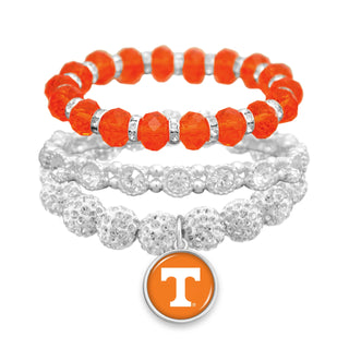 University of Tennessee Volunteers Amanda Crystal Stack Bracelet