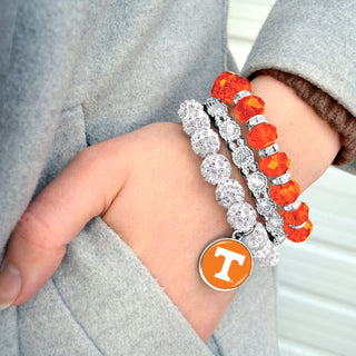 University of Tennessee Volunteers Amanda Crystal Stack Bracelet