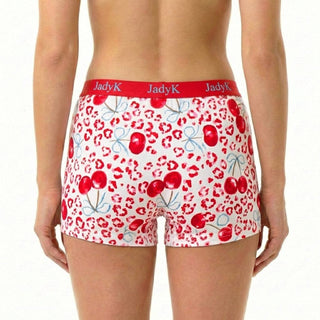 Arya Hip Hugging Boxer Shorts |Leopard Cherry| JadyK: 2XL