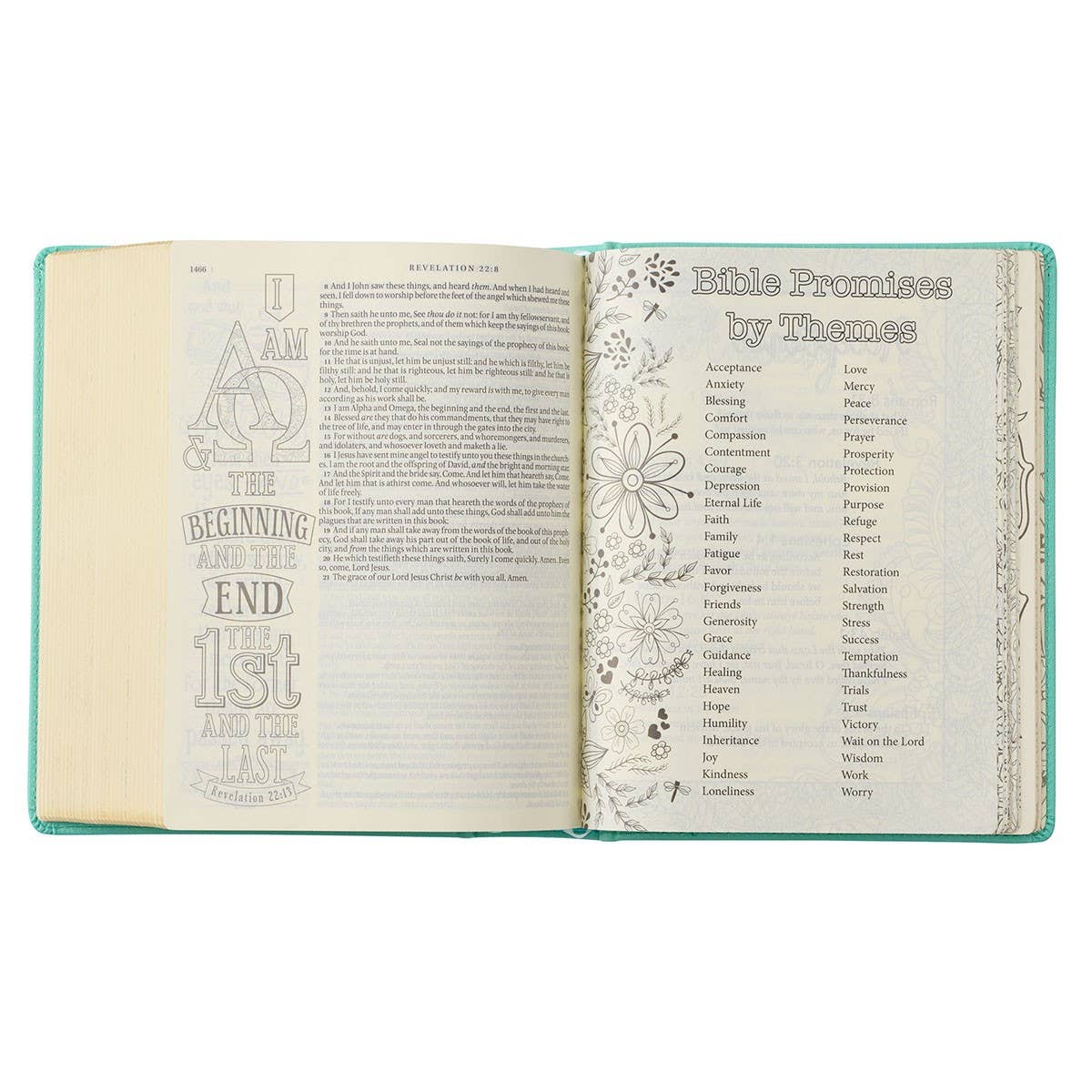 2490- Teal Faux Leather Hardcover KJV My Promise Bible