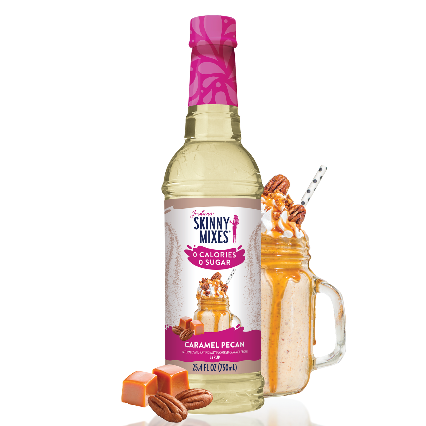 3806- Sugar Free Caramel Pecan 750ml - Skinny Syrup