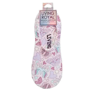 No-Show Liner Socks - Sweet Fruits & Bows - Pink