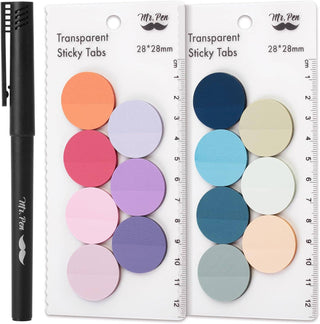 Transparent Sticky Notes, 560 Pcs, Pastel Colors, Round