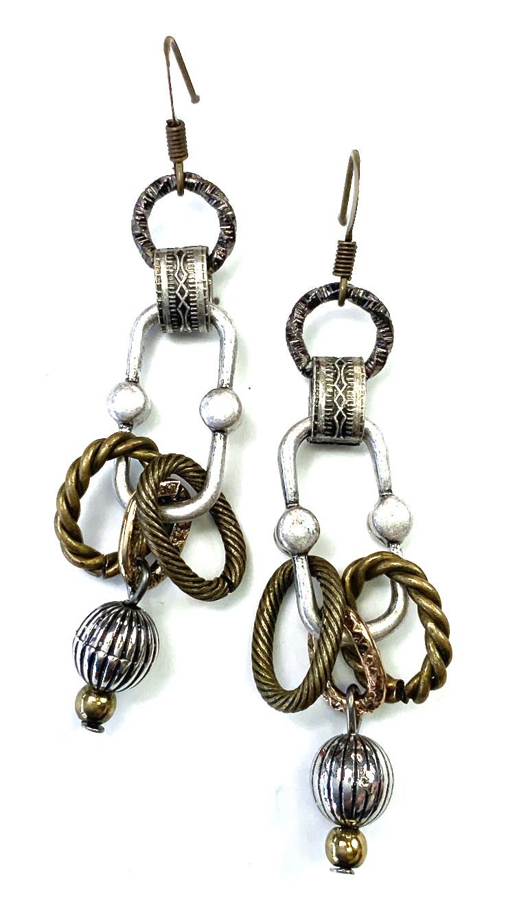 Fancy Links Dangle Earrings