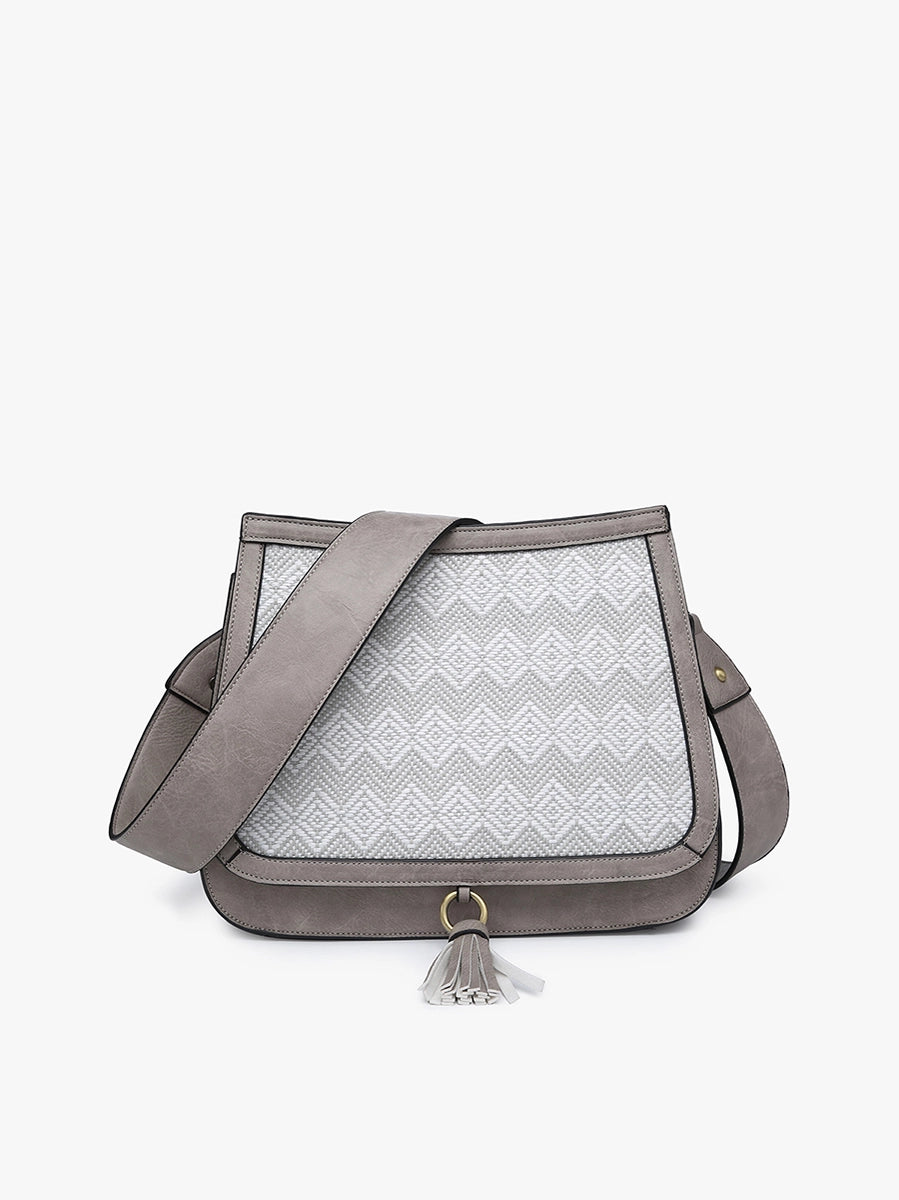 9145- Bailey Bag w/ Contrast Pattern [PICK COLOR]