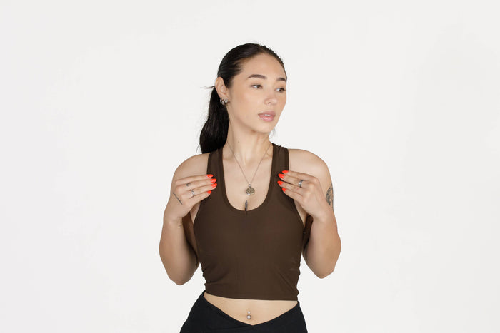 Lyra Pocket Bralette by JadyK : Brown