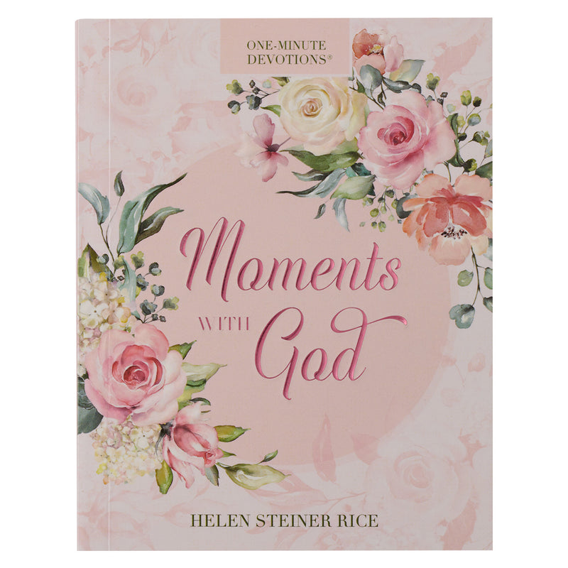 30038- Moments w/ God Pink Soft Cover One Minute Devotions