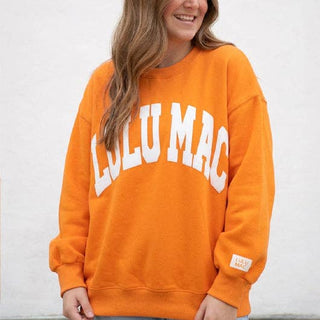 Lulu Mac Tennessee Orange/White Puff Pullover