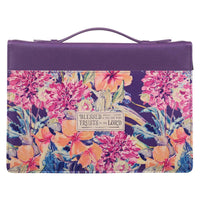 3402- Bible Cover Purple Blessed is the One Jer. 17:7: Medium