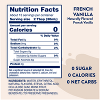Naturally Sweetened French Vanilla Syrup - 375ml