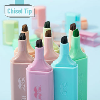 Vintage Highlighters 8 Pack Chisel Tip