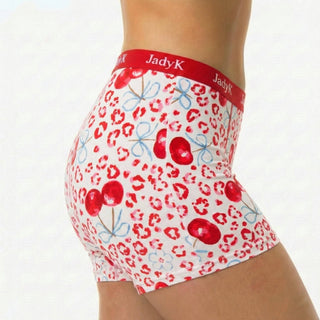Arya Hip Hugging Boxer Shorts |Leopard Cherry| JadyK: 2XL