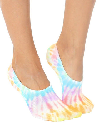 No-Show Liner Socks - Pastel Tie Dye Print