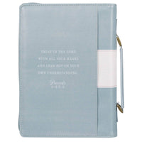 Bible Cover Fashion Teal Trust Prov. 3:5: Large