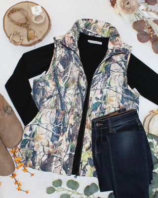 IN STOCK Remy Zip Up Vest - Dark Camo