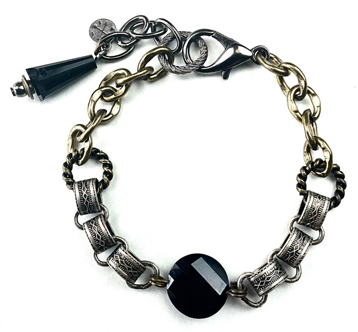 BT204 BR-FANCY CHAINS & BEAD W/CLASP