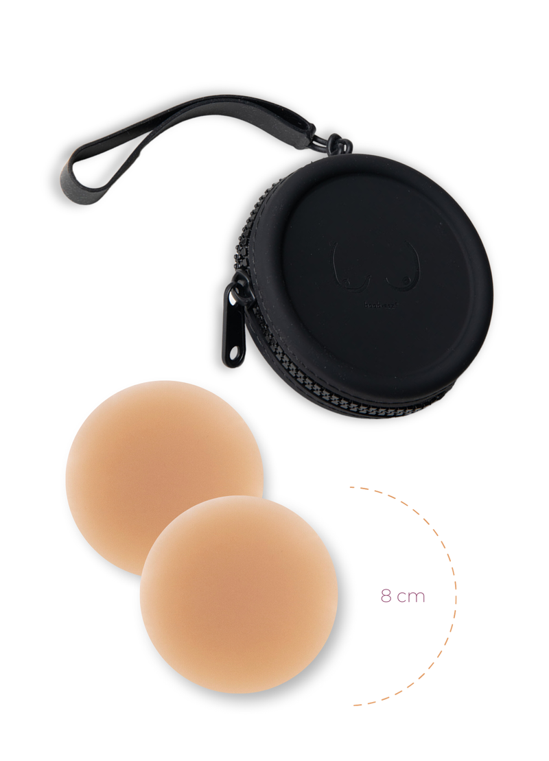 Silicone Travel Case + x1 Pair of "Headlight Hiders": Dusty Pink / 8cm / Light Tint