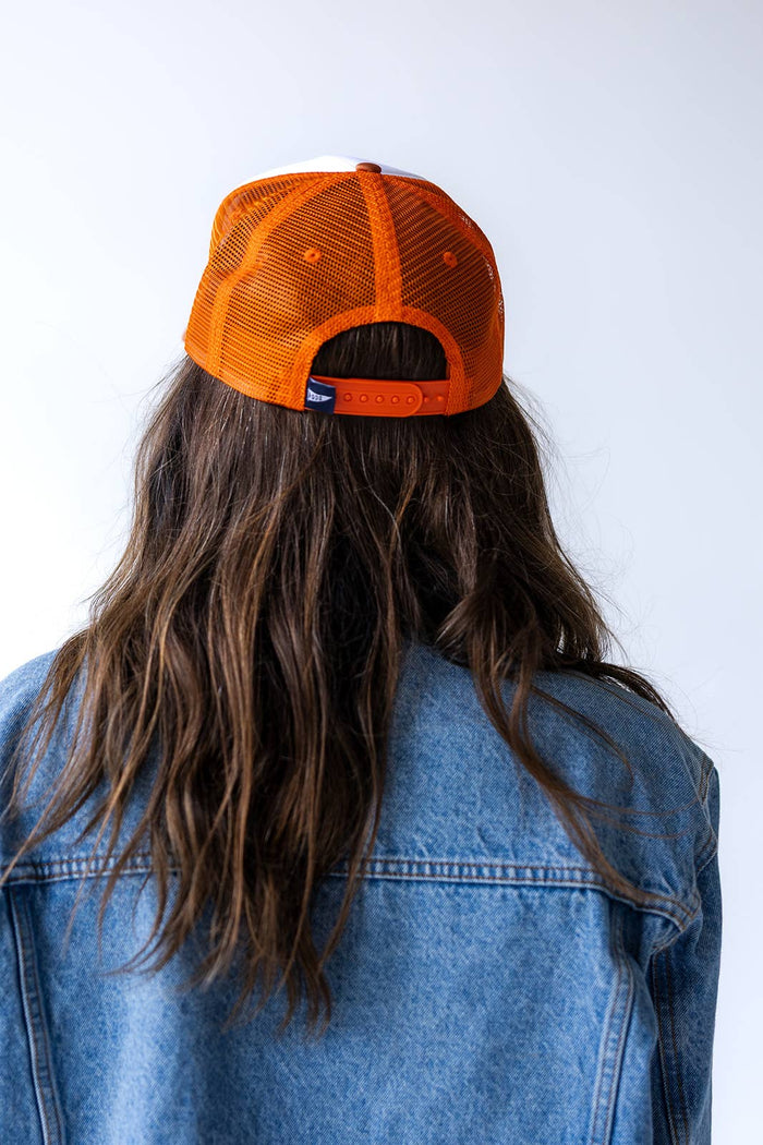 Orange and White Tennessee Layer Patch Foam Trucker Hat *TN COLLECTION*