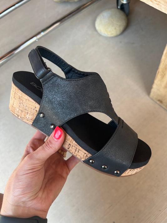 7425- Black Refreshing Wedges by Corky