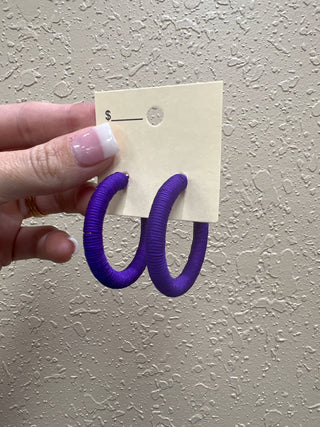 10008- Purple Wrap Hook Earring