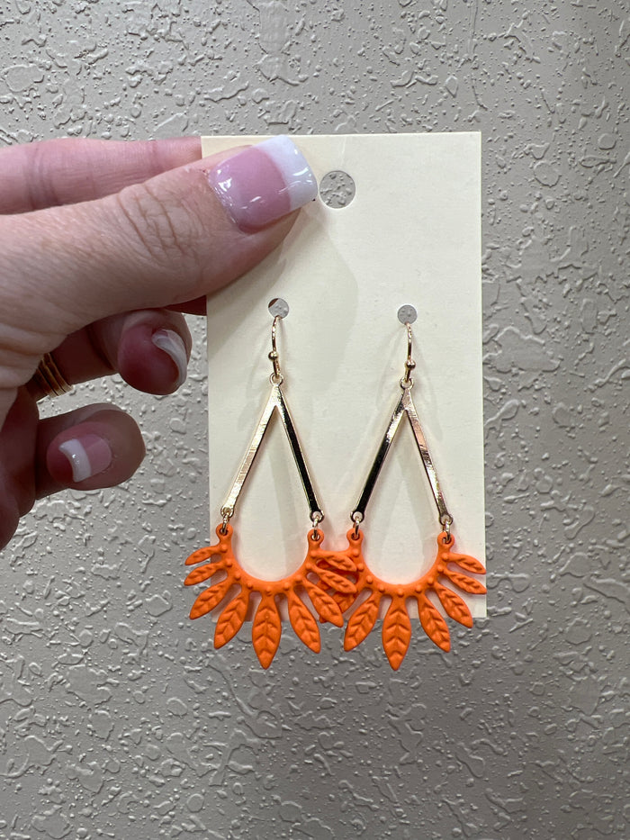 10015- Orange Detail Dangle Earrings *TN COLLECTION*