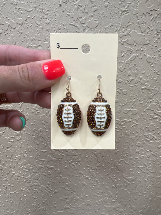 9069- Bling Football Earrings