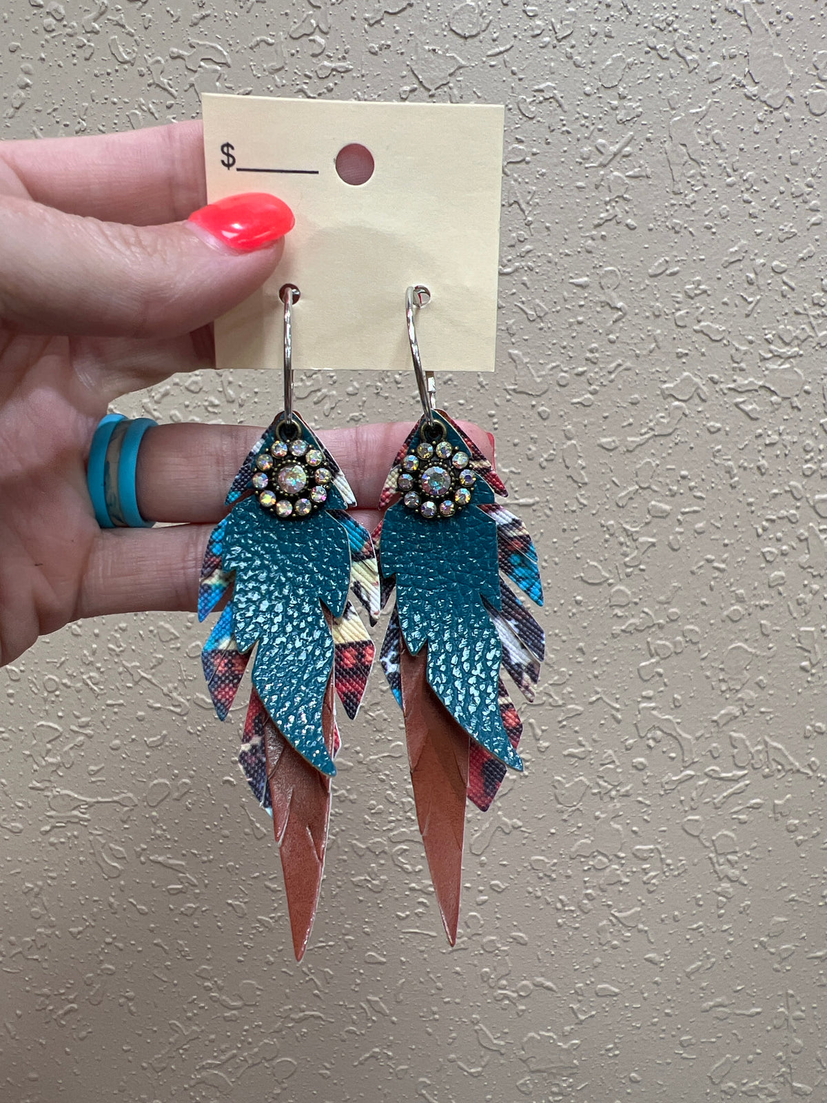 9214- Turquoise Western Layer Earrings