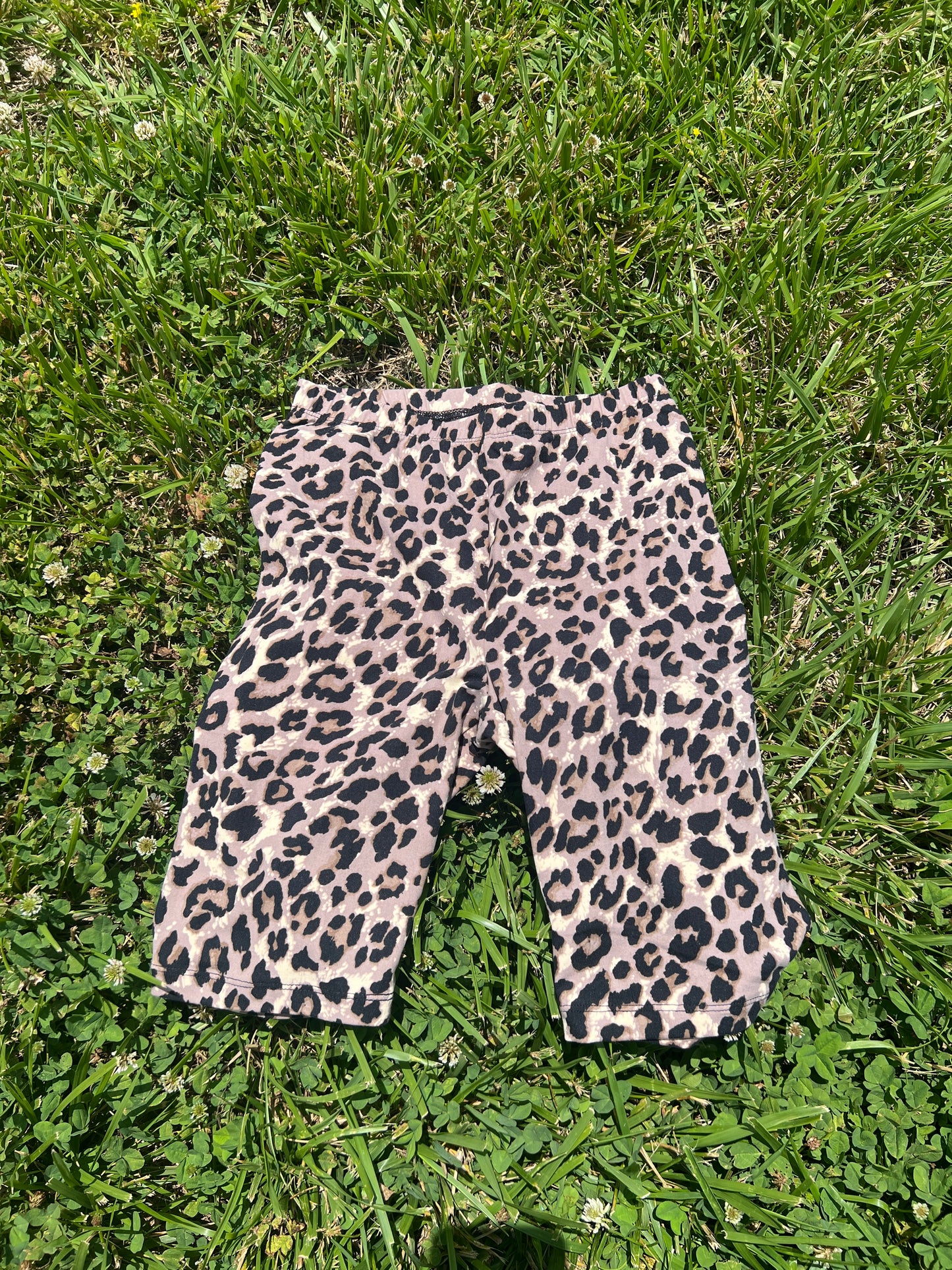 8875- Brown Leopard Butter Soft Biker Shorts