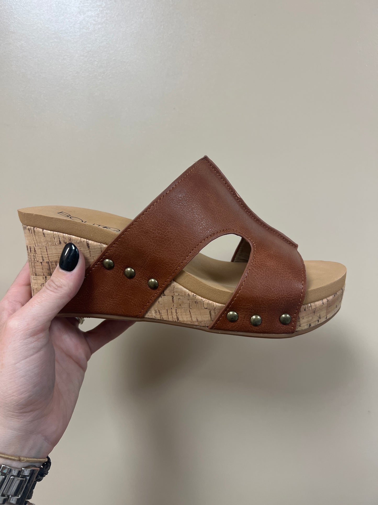 8131- Cognac Oasis Wedges by Corkys