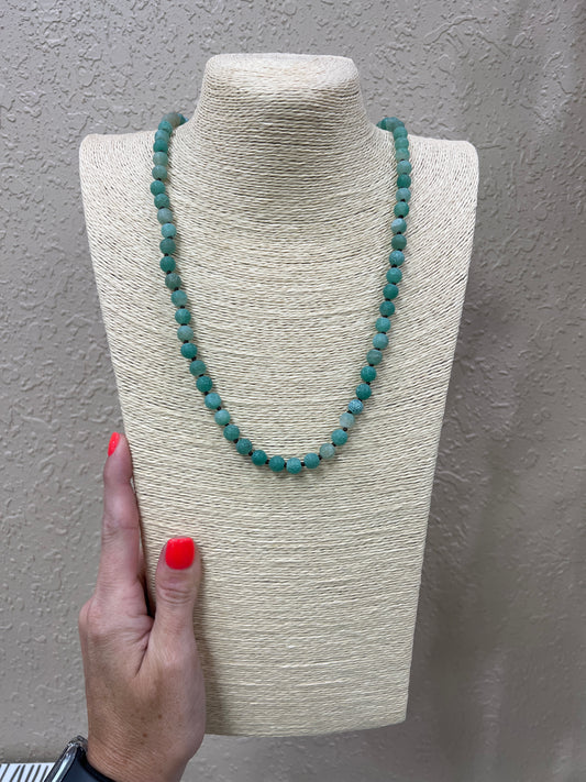 9075-Green Stone Necklace