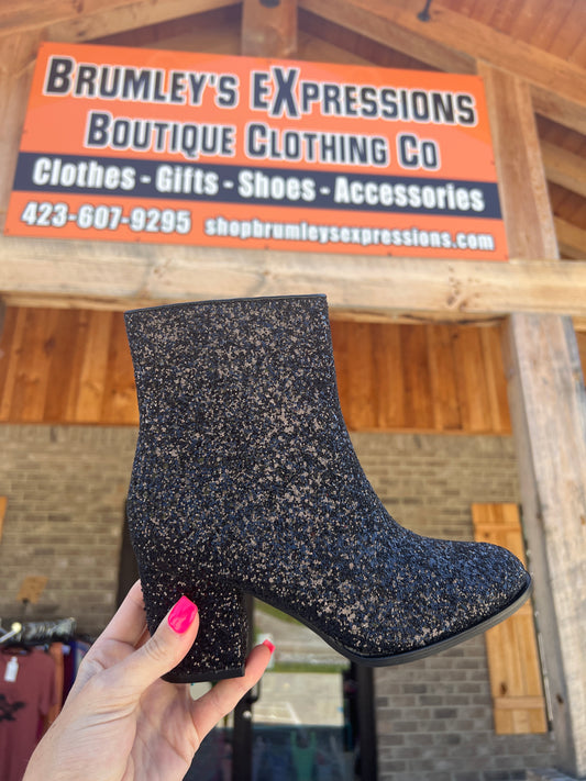 9916- Black Razzle Dazzle Boots by Corkys