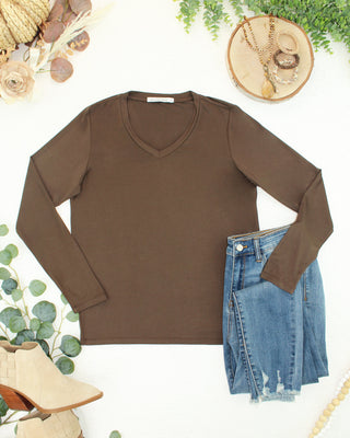 IN STOCK Larissa Long Sleeve - Brown