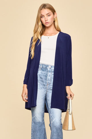 Navy Essential Cardigan by Dear Scarlett