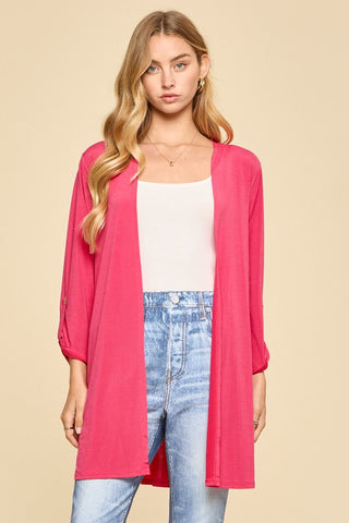 Fuchsia Essential Cardigan by Dear Scarlett