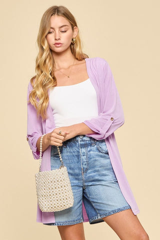 Orchid Bloom Essential Cardigan by Dear Scarlett