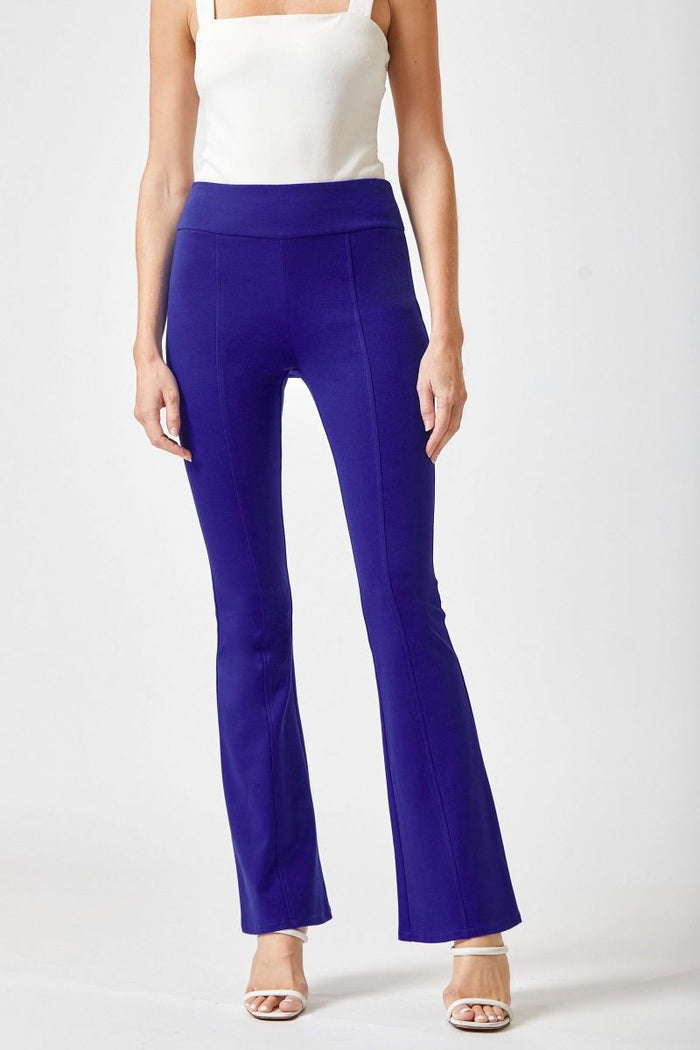 2631- French Royal High Waisted Flare Stretch Pants by Dear Scarlett