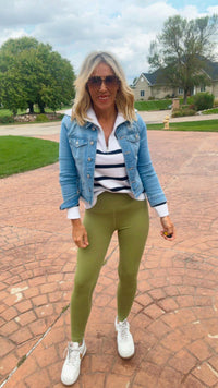 24/7 Classic Olive Leggings | SALTY WAVE *DEAL