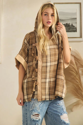 Washed Toggle Poncho Jacket | OLI & HALI MARKET PREORDER