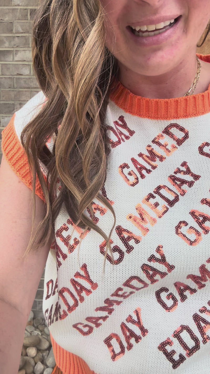 GAMEDAY Knit Sweater Vest Top *TN COLLECTION*
