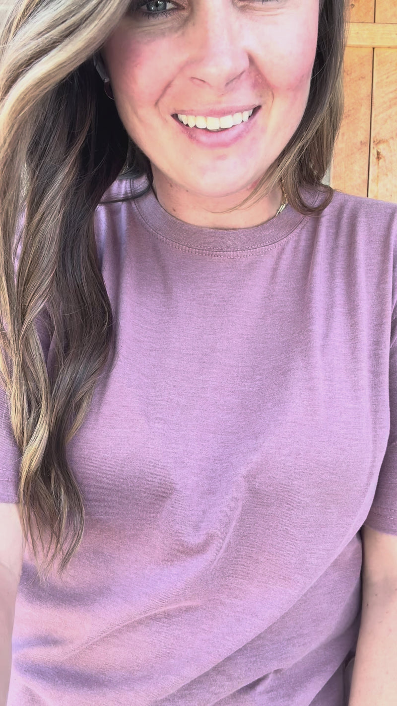 Mauve Vintage Poncho Short Sleeve Top by Royce