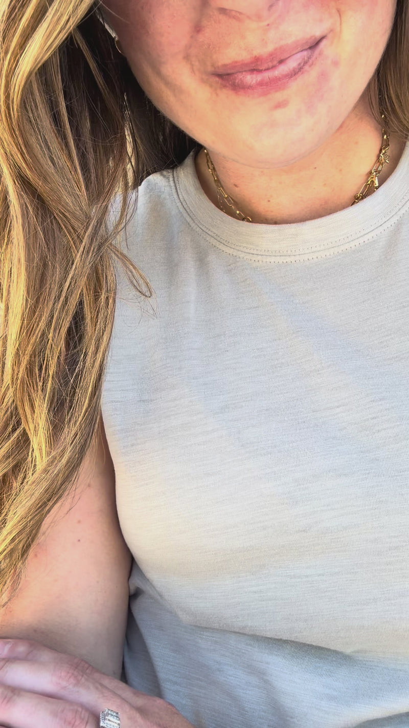 Grey Miranda Tank Top by Royce