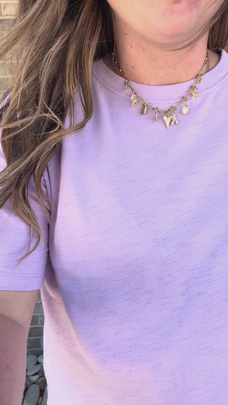 Lavender Luna Oversized Crewneck Top By Royce